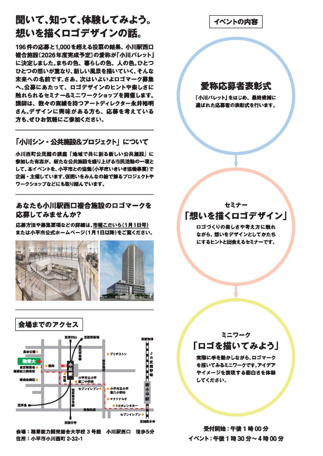 ロゴマーク募集イベントチラシ（裏面）