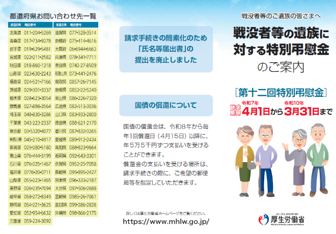 第十二回特別弔慰金リーフレット1
